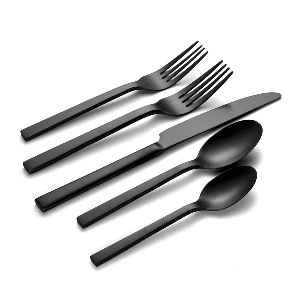 Elegant Black Cutlery Set